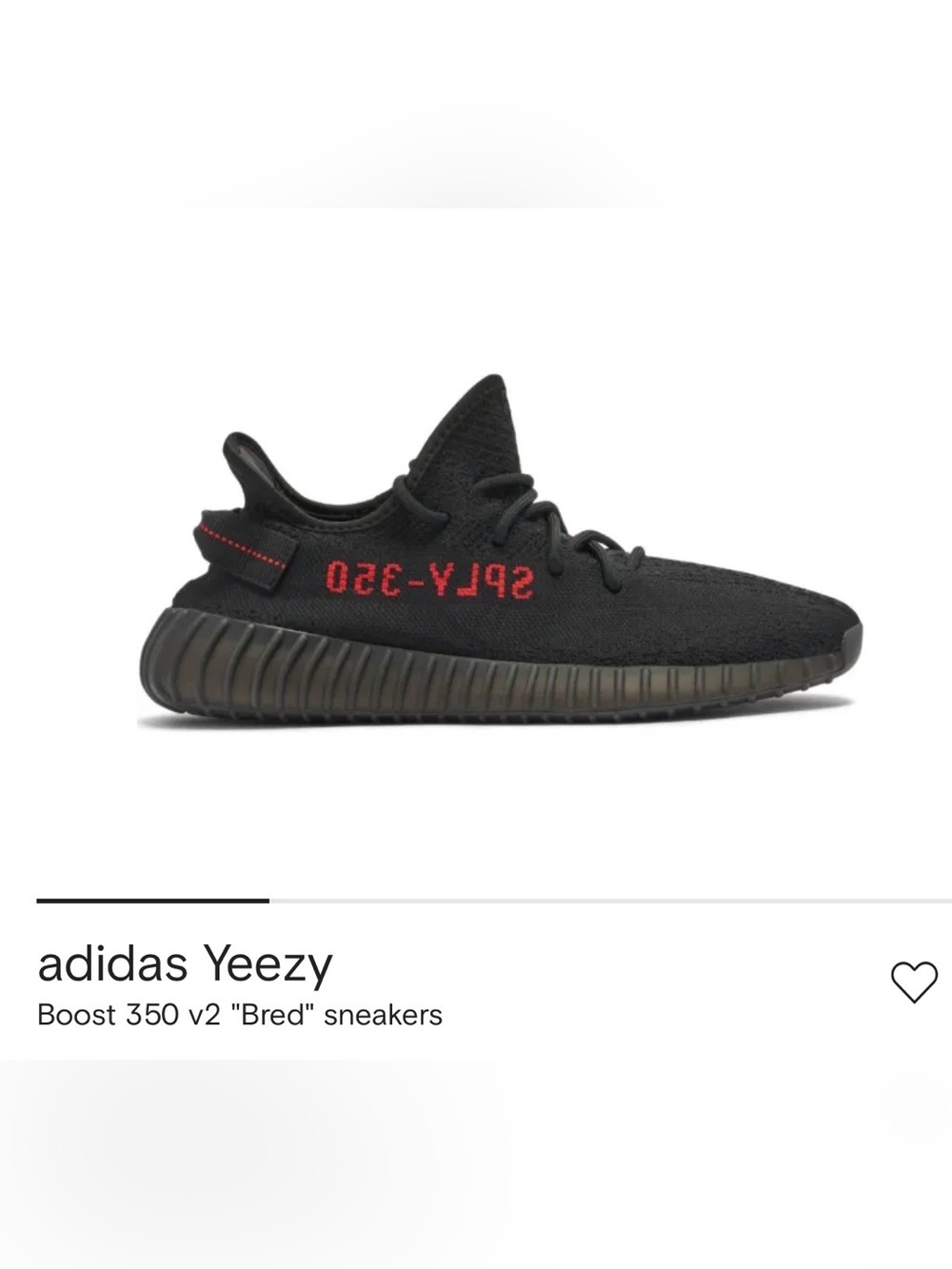 adidas  Yeezy women  Black Sneakers with Red Accent